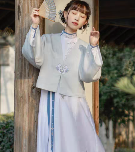 包邮十三余小豆蔻儿[雪柳]国风连衣裙全套 ...