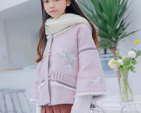 包邮徐娇织羽集原创日常汉元素毛呢厚款外套【...