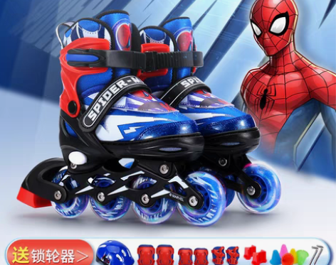 转卖迪士尼儿童溜冰鞋套装初学者女大小3-1...