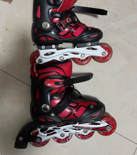 轮滑鞋，旱冰鞋，品牌美洲狮，孩子穿的次数不...