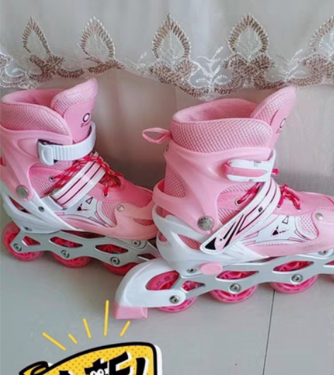 包邮【八轮全闪】闲置全新儿童溜冰鞋套装男童...