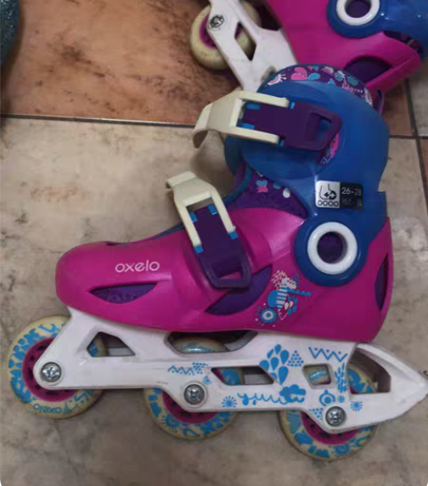 迪卡侬oxelo轮滑鞋,可调节16.5-1...