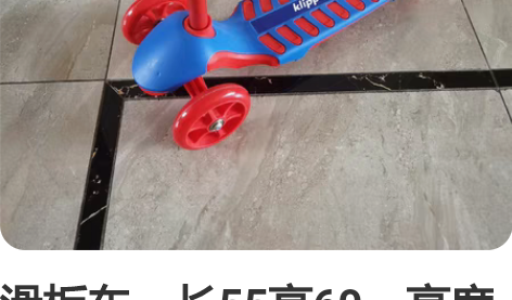 滑板车，长55高60，高度不可调节，仅试骑...