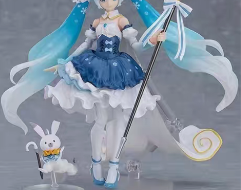 转卖动漫初音未来手办miku可动Q版熊初音...