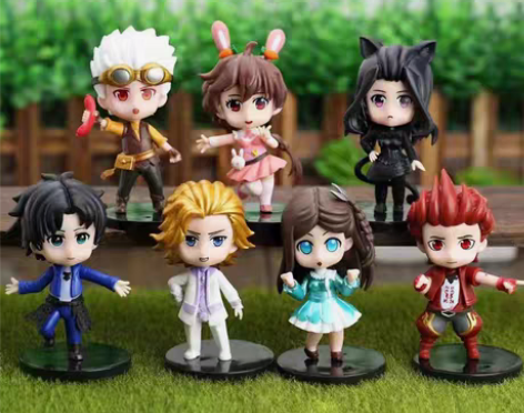 包邮7个斗罗大陆唐三小舞q版盲盒公仔娃娃桌...