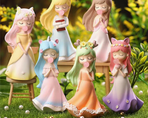 包邮泡泡玛特 小甜豆 超市 葡萄果汁 开盒...