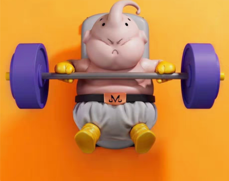 包邮七龙珠魔人拳击车载布欧肌肉手办健身房创...