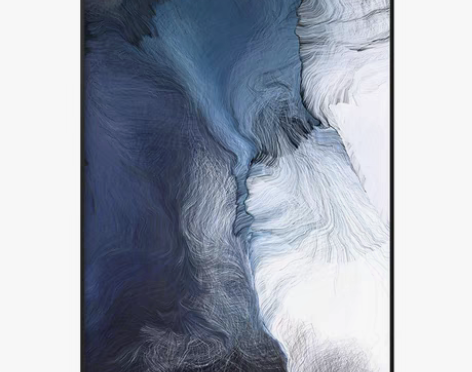 转卖轻奢抽象蓝色装饰画新中式简约客厅背景墙...