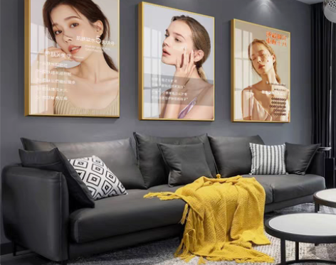 转卖轻奢风美容院装饰画半永久纹绣皮肤管理会...