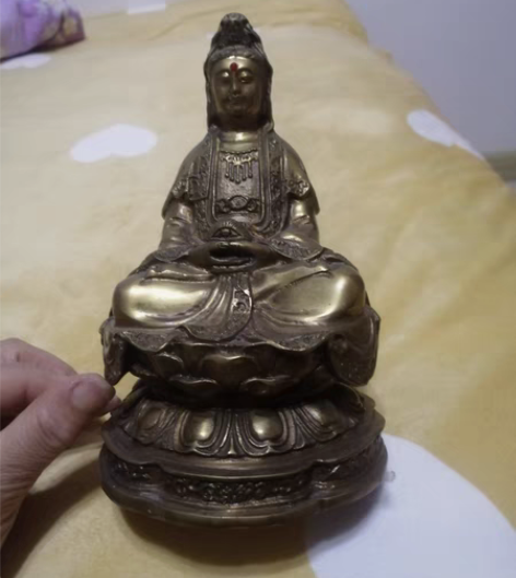 全新纯铜眼光娘娘法身，高二十厘米品相完好，...