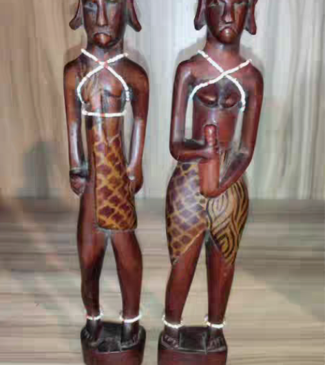 包邮非洲民族风海外回流实木艺术品木雕像民族...