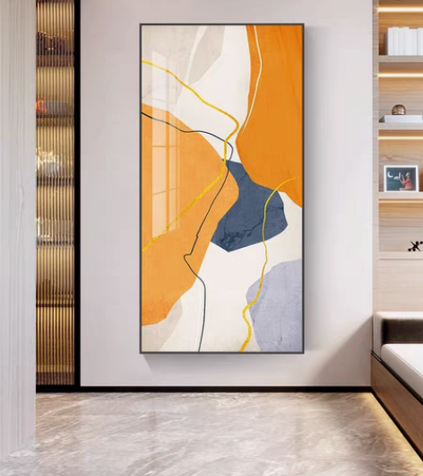 包邮抽象玄关走廊过道装饰画现代简约轻奢大壁...