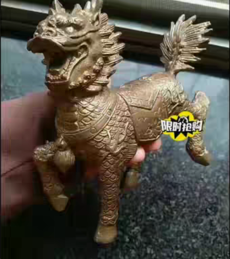 包邮工艺品麒麟摆件 工艺品麒麟摆件~目测材...