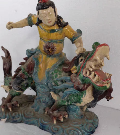 法花彩摆件，品相如图所示，运费到付，拍家仔...