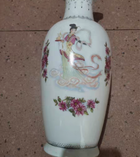 包邮567景德镇艺术瓷厂花瓶一对 高32c...