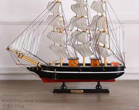 包邮心选创意一帆风顺帆船摆件北欧家居客厅酒...