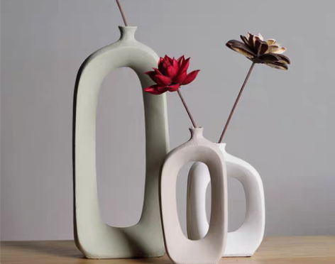 转卖创意北欧ins风陶瓷干花花瓶花器时尚客...