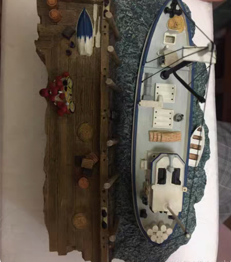 包邮船模 树脂工艺品帆船 【船模】北欧海港...