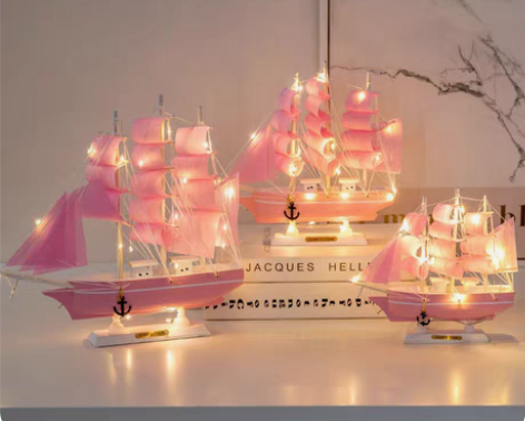 包邮一帆风顺帆船模型摆件客厅房间酒柜装饰品...