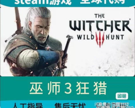 包邮巫师3狂猎 全新账号 steam正版游...