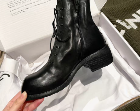 转卖origin guidi靴侧拉链鬼帝灰...