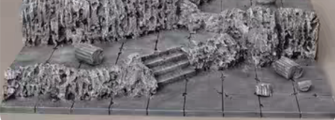 动漫场景圣斗士圣域山体场景,材质是树脂和p...