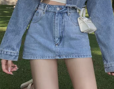 转卖IN MIMIFACE牛仔半身裙女春季...