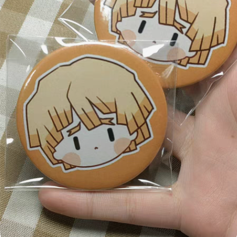 包邮出鬼灭之刃我妻善逸同人吧唧 标价2枚可...