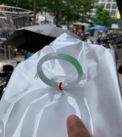 包邮缅甸a货翡翠手镯 翡翠镯子53圈口 贵...