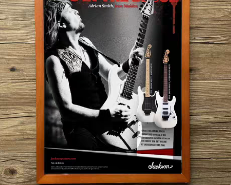 Jackson吉他高端实木画框海报！尺寸4...