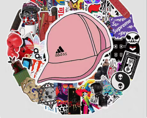 包邮62张搞怪嘻哈涂鸦贴纸行李箱笔记本电脑...