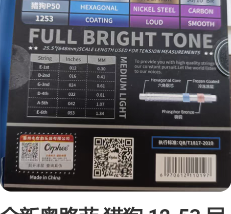 全新奥路菲 猎狗 12-53 民谣吉他冷冻...