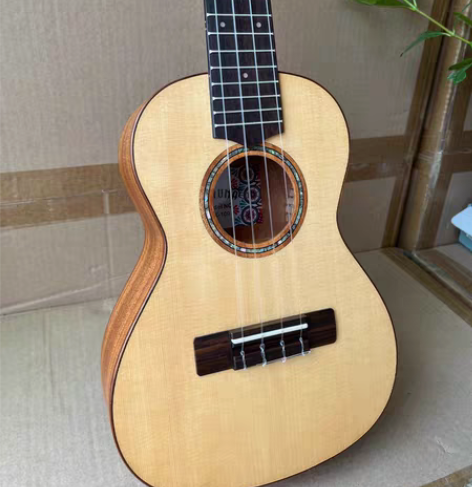 包邮单板！23寸云杉桃花心单板尤克里里！进...