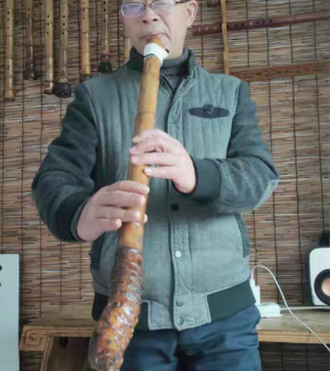 包邮降E调金竹大头南箫，带根。老料密度大。...