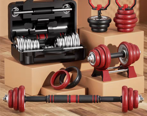 转卖朗威哑铃 男士健身 电镀20公斤杠铃3...