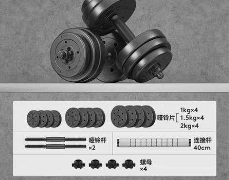 【55盛典价】朗威 哑铃男士一对杠铃家用健...