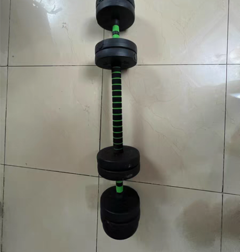 闲置哑铃杠铃出售 98新 家用～适合女士～...