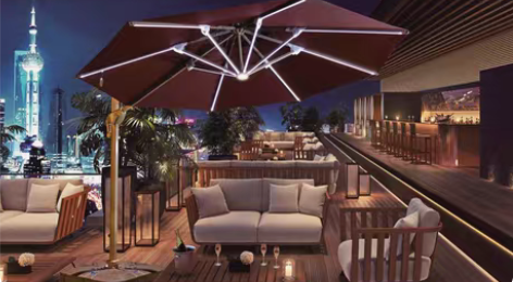 包邮户外庭院伞别墅花园露台大型太阳伞摆摊阳...