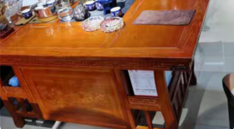 包邮实木茶台功夫茶桌椅组合办公家具马到成功...