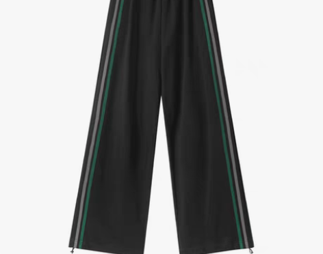 转卖你好卡农 撞色双杠条束脚卫裤女新款宽松...