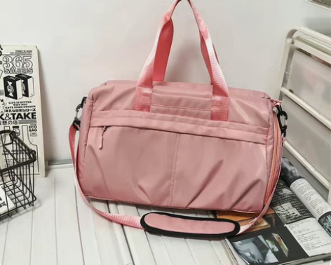旅行包女手提行李袋运动训练健身包瑜伽包干湿...