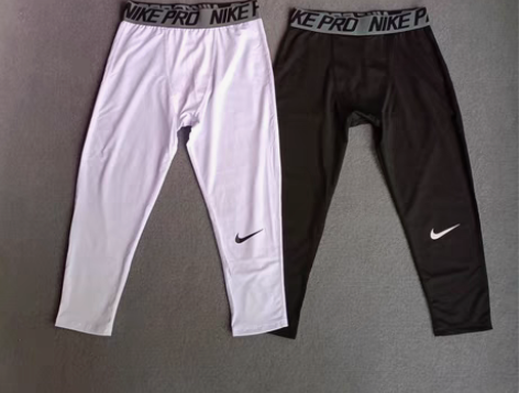 包邮全新紧身七分裤网眼透气高弹力健身裤篮球...