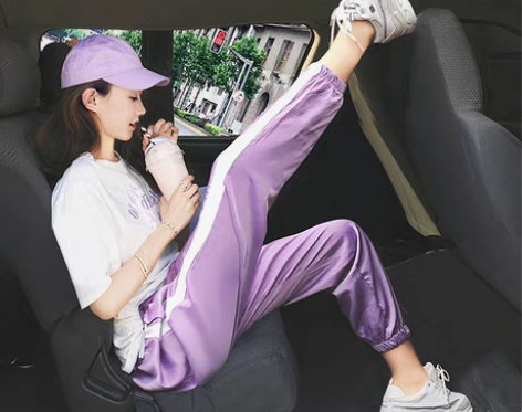 转卖ins超火的运动裤女夏学生韩版宽松ul...