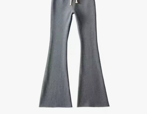 转卖欧美风高腰修身微喇休闲裤弹力显瘦加绒保...