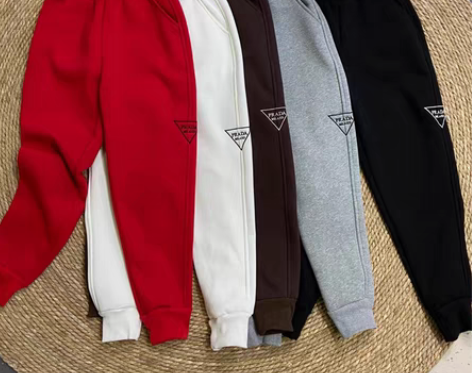 转卖韩版松紧腰加厚复合绒宽松休闲裤女202...