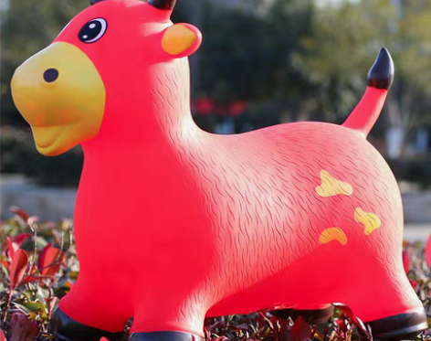 转卖哈哈球跳跳马儿童橡胶皮马跳跳鹿宝宝充气...