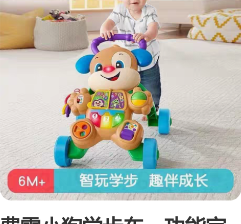 费雪小狗学步车，功能完备，就孩子在室内玩爽...