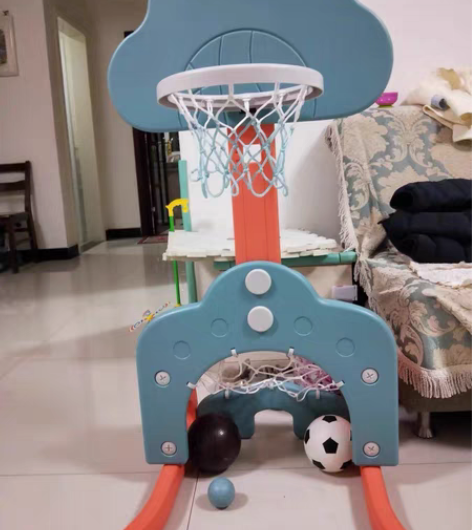 儿童篮球架室内可升降宝宝家用多功能移动投篮...