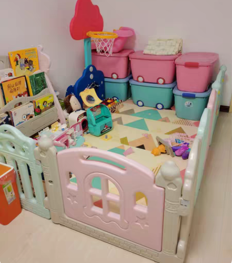 九成新嘟比高端城堡系列围栏14+2，面积1...