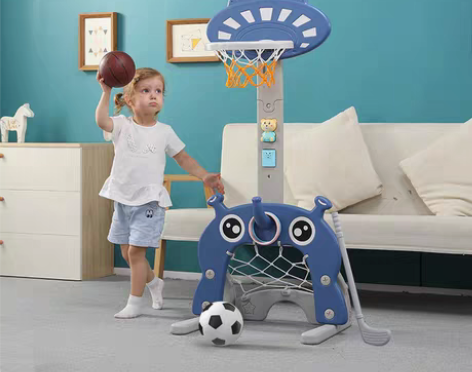 转卖【年货价】儿童篮球架可升降室内宝宝玩具...